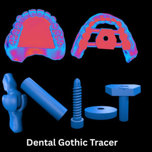 Dental Gothic Arch Tracer STL file for 3D printing mandibular movement and centric relation tracing