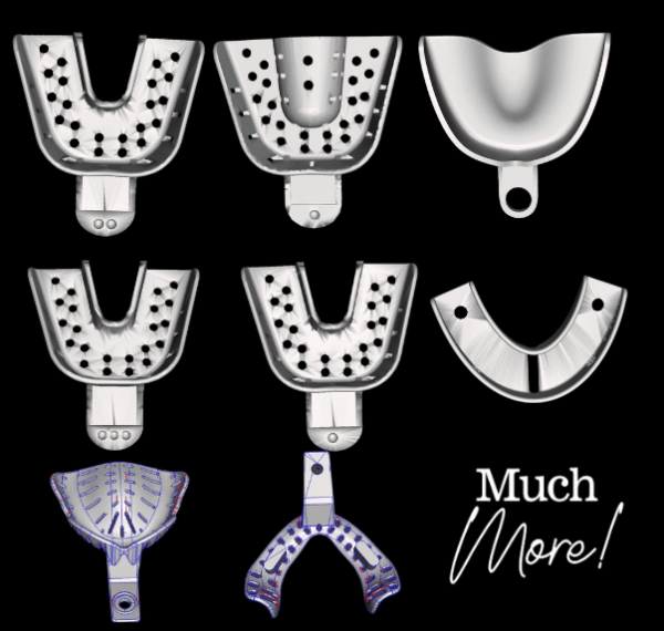 Dental Tray STL Files – Dentate & Edentulous | 20 STL Sizes - Digital ...