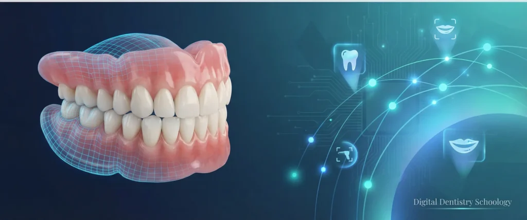 3D digital complete denture model illustration